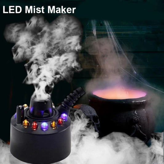 Halloween Mini Mist LED Pumpkin Light Fogger Water Party Prop Color Changing Holiday Party Decor Mist Maker Smoke Fog Machine